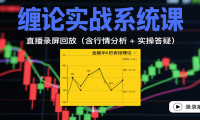 缠论实战系统课：直播录屏回放（含行情分析 + 实操答疑（更新9月）