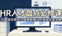 HR人才盘点必修课：关键岗位胜任力建模数据分析落地实操全解