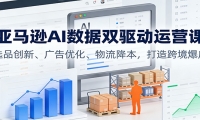 亚马逊AI数据双驱动运营课：选品创新、广告优化、物流降本，打造跨境爆店