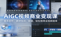 AIGC视频商业变现课：脚本创作、素材生成、剪辑，轻松做商业视频接单