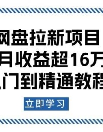 网盘拉新项目：3月收益超16万，入门到精通教程