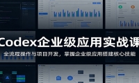 Codex企业级应用实战课：全流程操作与项目开发，掌握企业级应用搭建核心技