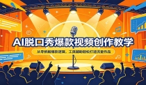 AI脱口秀爆款视频创作教学：从零拆解爆款逻辑，工具辅助轻松打造流量作品
