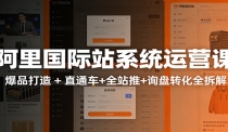 阿里国际站运营实战课：从店铺布局到TOP10旺铺，数据化运营，推广全攻略