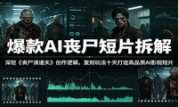 爆款AI丧尸短片拆解：深挖《丧尸清道夫》创作逻辑，复刻玩法快速打造高品质