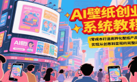 AI壁纸创业系统教程，零成本打造高转化壁纸产品，实现从创意到变现的完整闭