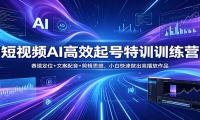 短视频AI高效起号特训训练营：赛道定位+文案配音+剪辑思维，小白快速做出高