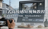 日式高级感短视频教程：掌握极简美学构图，轻松拍出质感短片