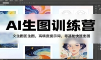 AI生图训练营：文生图图生图，高精度提示词，零基础快速出图