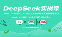DeepSeek实战课：Excel、WPS接入、AI 组合工具与小红书批量做笔记技巧