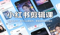 小红书剪辑课：剪辑去水印，图文live图制作，零基础快速出笔记