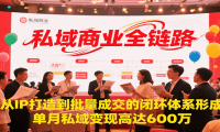 私域商业全链路，从IP打造到批量成交的闭环体系形成，单月私域变现600万