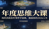 年度思维大课，用经济政治军事哲学思维，操盘你的2026人生