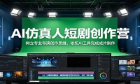 AI仿真人短剧创作营：树立专业导演创作思维，依托AI工具完成成片制作