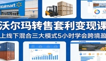 沃尔玛转售套利变现课：线上线下混合三大模式5小时学会跨境盈利