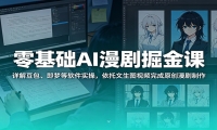 零基础AI漫剧掘金课：详解豆包、即梦等软件实操，依托文生图视频完成原创漫