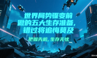 付费文章《世界局势骤变前必做的五大生存准备，错过将追悔莫及》