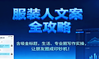 服装人文案全攻略，含吸金标题，生活、专业圈写作实操，让朋友圈成印钞机！
