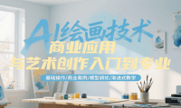 AI绘画技术商业应用与艺术创作入门到专业，基础操作/商业案例/模型调优/渐