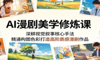 AI漫剧美学修炼课：深耕视觉叙事核心手法，精通构图色彩打造高阶质感漫剧作