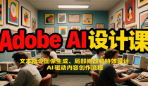 Adobe AI设计课：文本指令图像生成、局部修改和特效设计，AI驱动内容创作流