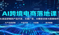 AI跨境电商落地课：从底层逻辑到产品开发、文案广告，AI模型训练与图像制作