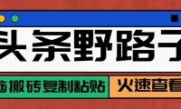 头条野路子玩法之相亲赛道，无脑搬砖复制粘贴，单账号日稳定300+保姆级教程