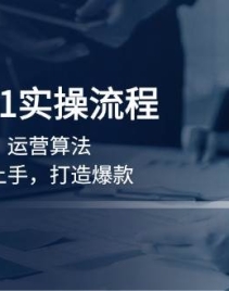 视频号0-1实战流程，包括定位规划、运营算法，助力新手快速上手，打造爆款