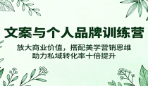 文案与个人品牌训练营，放大商业价值，搭配美学营销思维，助力私域转化率十