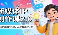 新媒体IP创作课2.0：定位+运营+实操，从零打造个人IP