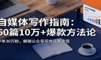 自媒体写作指南：60篇10万+爆款方法论，半年30万粉，解锁公众号写作运营变