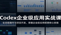 Codex企业级应用实战课：全流程操作与项目开发，掌握企业级应用搭建核心技