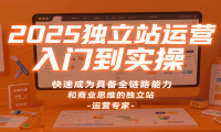 2025独立站运营入门到实操，快速成为具备全链路能力和商业思维的独立站运营