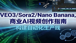 VEO3/Sora2/Nano Banana商业AI视频创作指南，构建自动化生产线