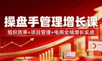 操盘手管理增长课：组织效率+项目管理+电商全域增长实战