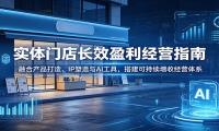 实体门店长效盈利经营指南：融合产品打造、IP塑造与AI工具，搭建可持续增收