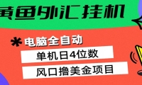 黄鱼外汇挂机：全自动赚美金、自动交易、风口项目
