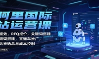 阿里国际站运营课：AI提效，RFQ报价，关键词搭建，直通车推广，全站推选品