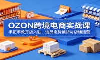 OZON跨境电商实战课：手把手教开店入驻，选品定价铺货与店铺运营