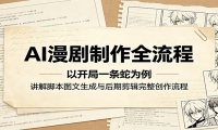 AI漫剧制作全流程：以开局一条蛇为例，讲解脚本图文生成与后期剪辑完整创作