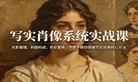 写实肖像系统实战课：光影推理、构图构成、色彩置换，手把手教你掌握写实肖