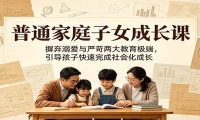 普通家庭子女成长课：摒弃溺爱与严苛两大教育极端，引导孩子快速完成社会化