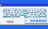 微信视频号带货项目，轻松日赚赚2000+，这个挣钱入口很多伙伴都在闷声发财