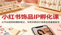 小红书饰品IP孵化课：从平台规则到爆款笔记，手把手教你打造高变现垂直账号