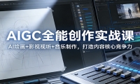 AIGC全能创作实战课：AI绘画+影视视听+音乐制作，打造内容核心竞争力