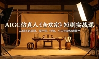AIGC仿真人《合欢宗》短剧实战课：从剧本到后期，提示词，分镜，小白也能快