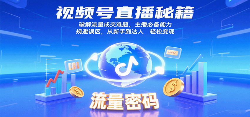 视频号直播秘籍，破解流量成交难题，主播必备能力，规避误区，从新手到达人