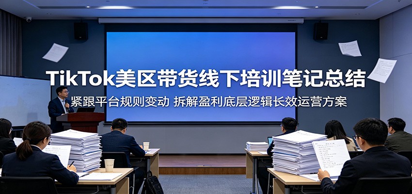 TikTok美区带货线下培训笔记总结：紧跟平台规则变动，拆解盈利底层逻辑长效