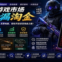 CSGO挂机捡漏项目通过利用游戏饰品交易机制，结合薄凉软件辅助捡漏，实现盈