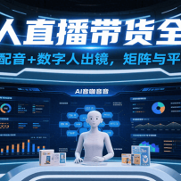 半无人直播带货全攻略：AI音咖智能配音+数字人出镜，解决账号矩阵与平台违
